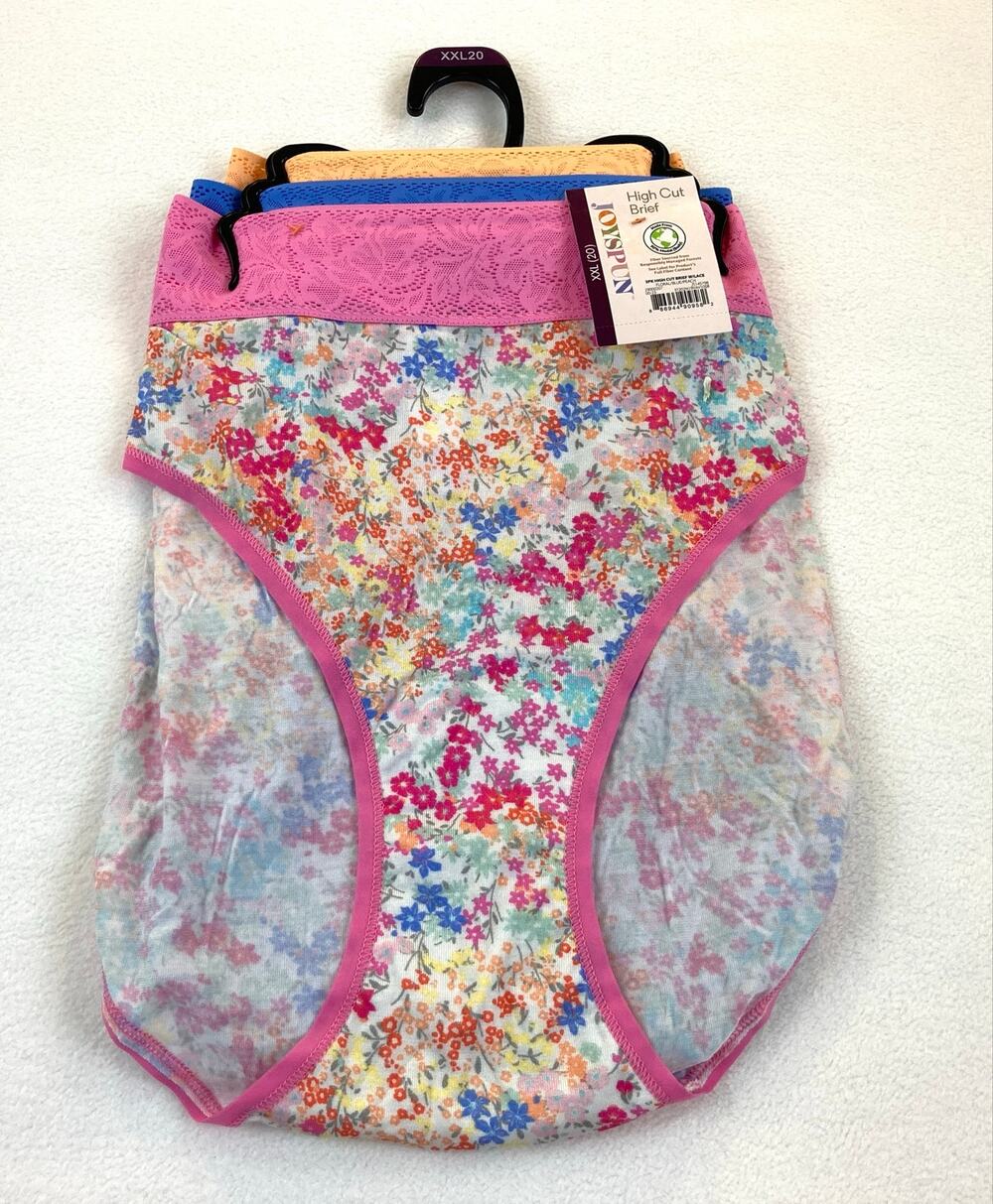 Panties Joyspun High Cut Briefs 3/PK Assorted NWT XXL/20